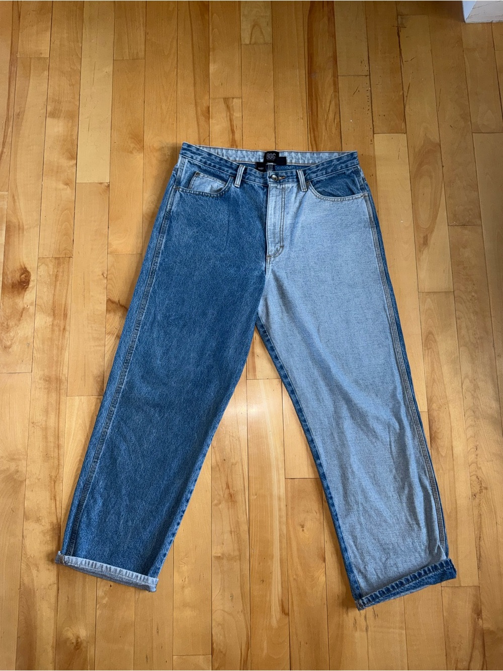 Urban Outfitter’s BDG Two-Tone Denim Colorblock Relaxed Mom Jeans